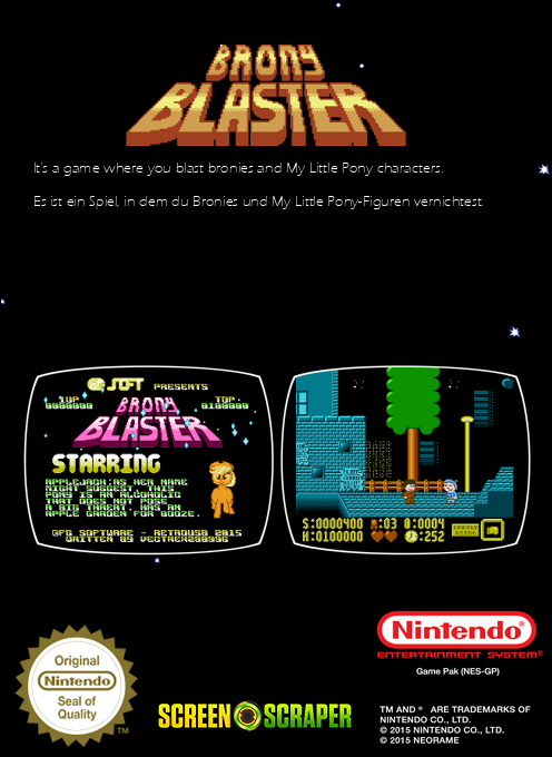 Brony Blaster — box-2D-back (SS)