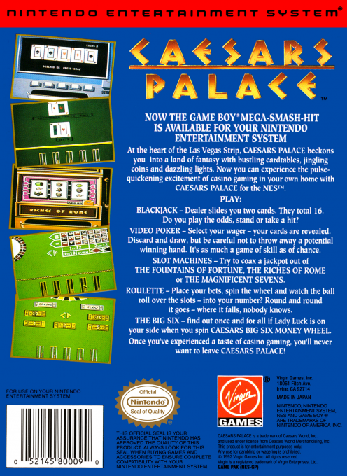 Caesars Palace — box-2D-back (US)