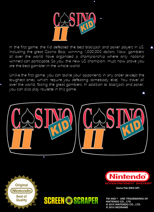 Casino Kid 2 — box-2D-back (SS)