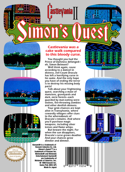 Castlevania 2 - Simon's Quest — box-2D-back (US)