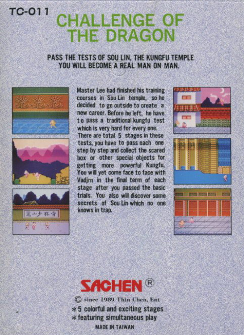 Challenge Of The Dragon — box-2D-back (TW)
