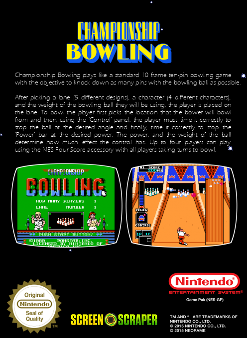 Championship Bowling — box-2D-back (SS)