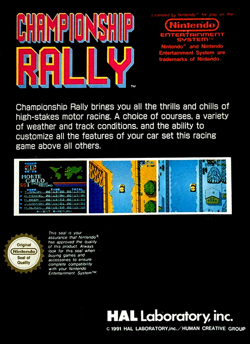 Championship Rally — box-2D-back (EU)