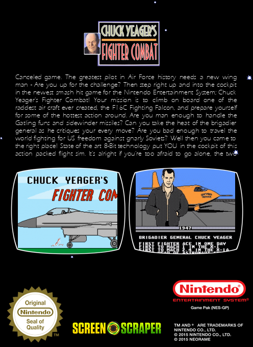 Chuck Yeager's Fighter Combat — box-2D-back (SS)