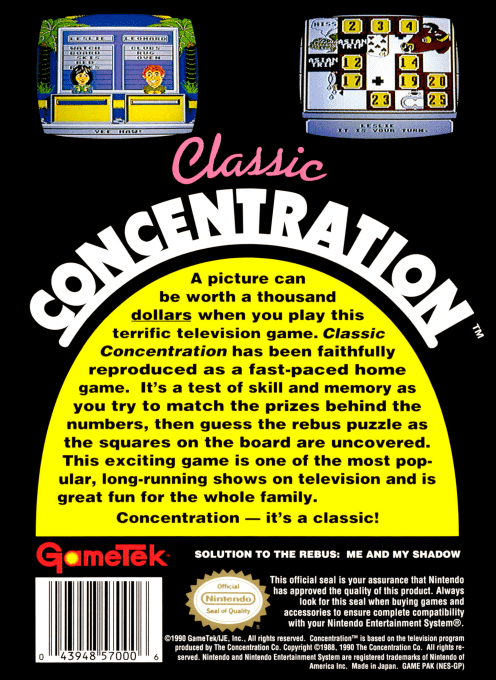 Classic Concentration — box-2D-back (US)