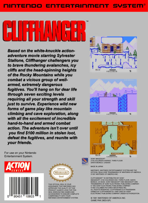Cliffhanger — box-2D-back (US)
