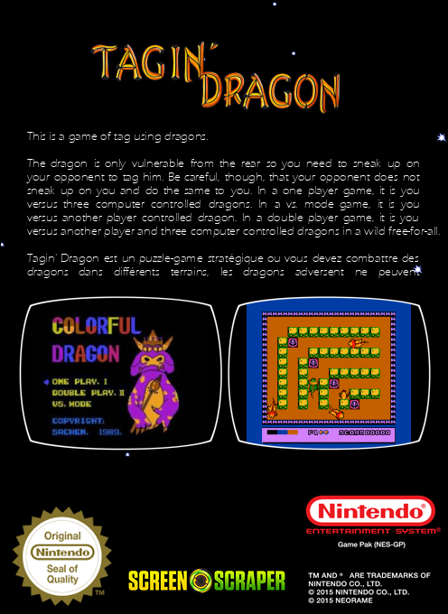 Tagin' Dragon — box-2D-back (SS)
