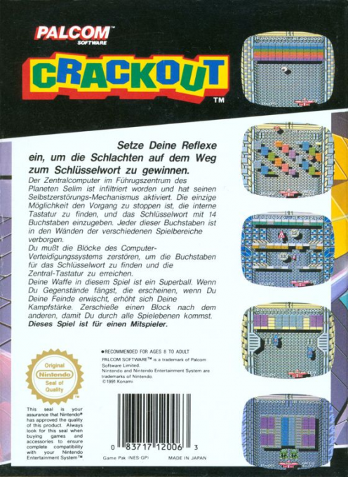 Crackout — box-2D-back (DE)