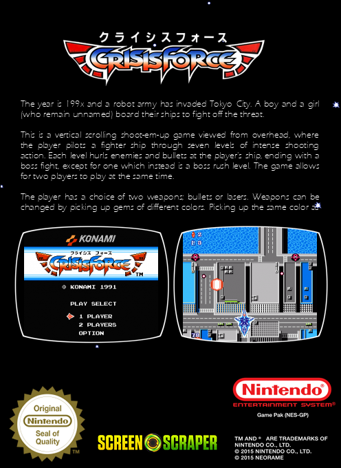 Crisis Force — box-2D-back (SS)