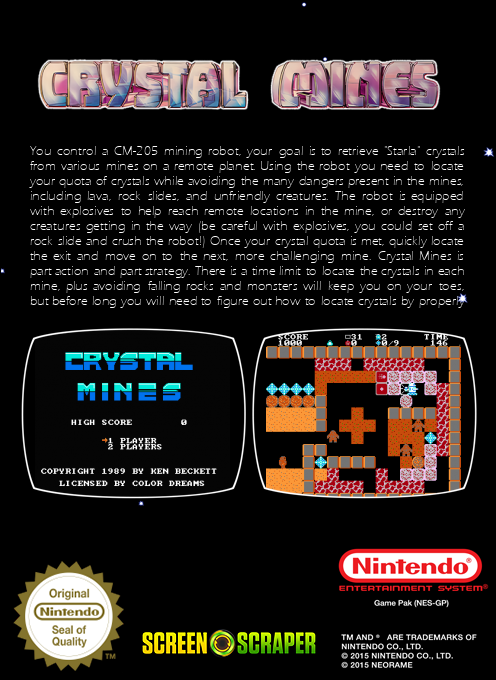 Crystal Mines — box-2D-back (SS)