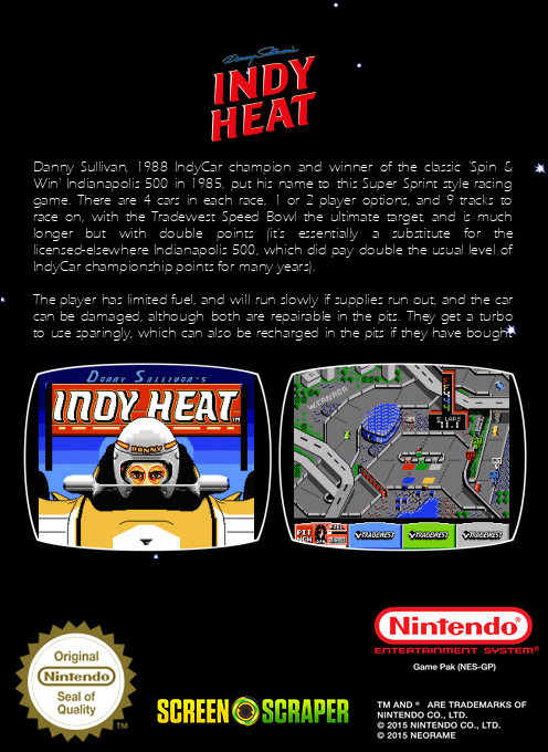 Danny Sullivan's Indy Heat — box-2D-back (SS)