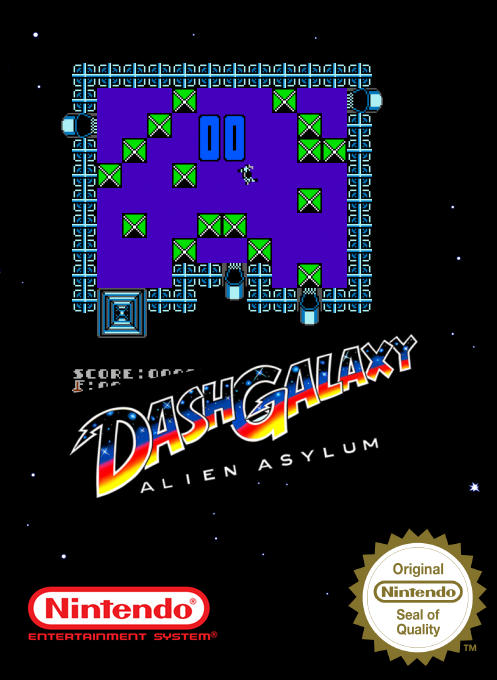 Dash Galaxy In The Alien Asylum — box-2D (SS)