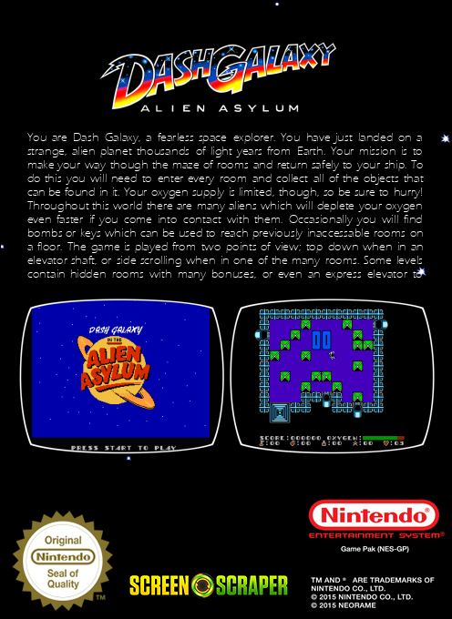 Dash Galaxy In The Alien Asylum — box-2D-back (SS)