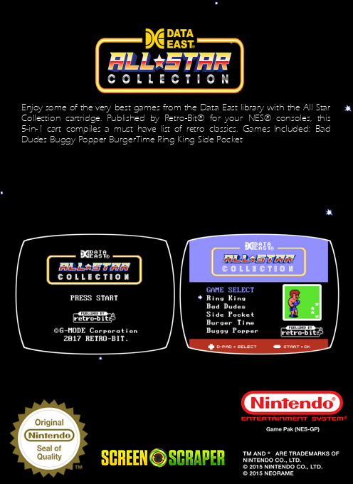 Data East All-Star Collection — box-2D-back (SS)