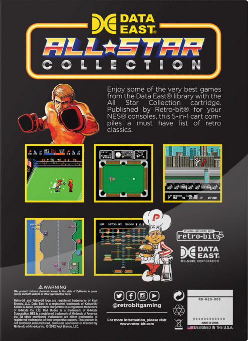 Data East All-Star Collection — box-2D-back (EU)