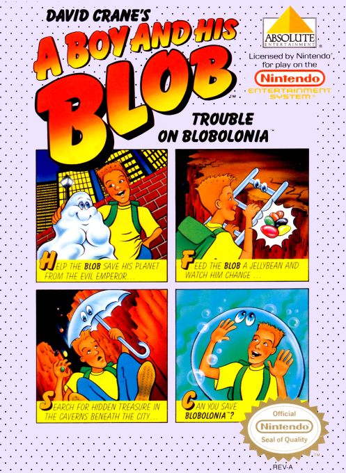 David Crane's A Boy and His Blob - Trouble on Blobolonia box art