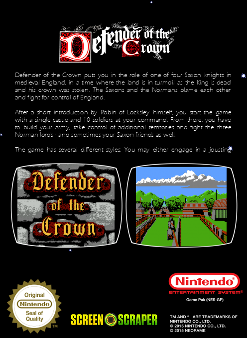Defender Of The Crown — box-2D-back (SS)