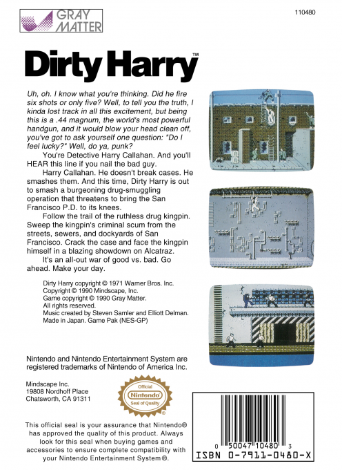 Dirty Harry — box-2D-back (US)