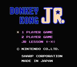 Donkey Kong Jr. + Jr. Math Lesson — sstitle (JP)
