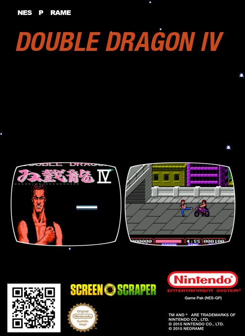 Double Dragon IV — box-2D-back (SS)