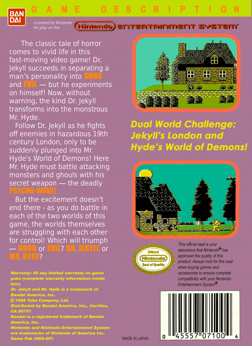 Dr Jekyll And Mr Hyde — box-2D-back (US)