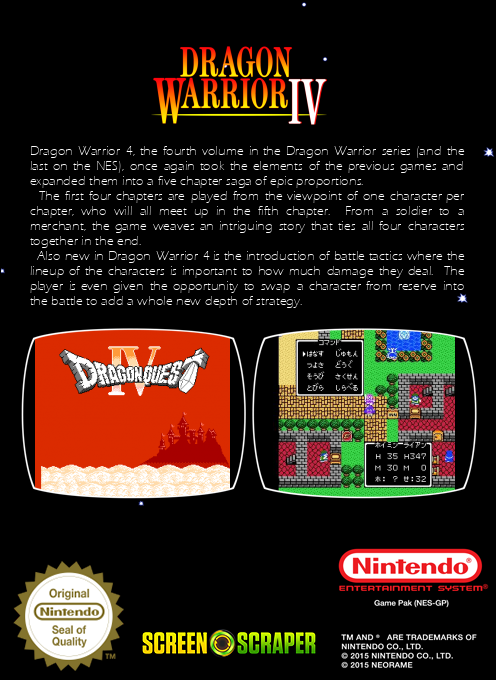 Dragon Warrior 4 — box-2D-back (SS)
