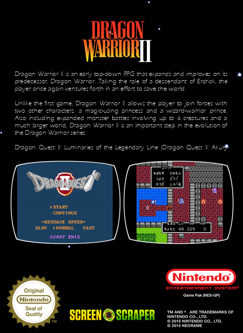 Dragon Warrior 2 — box-2D-back (SS)