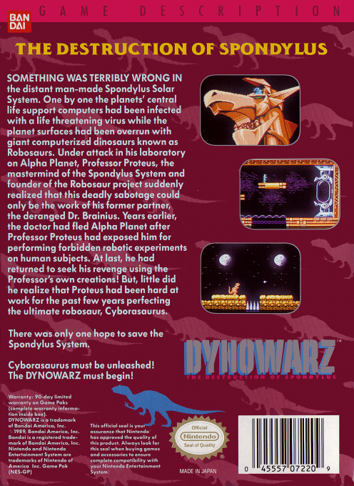 Dynowarz - The Destruction Of Spondylus — box-2D-back (US)