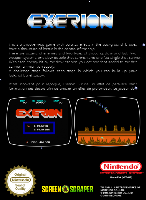 Exerion — box-2D-back (SS)
