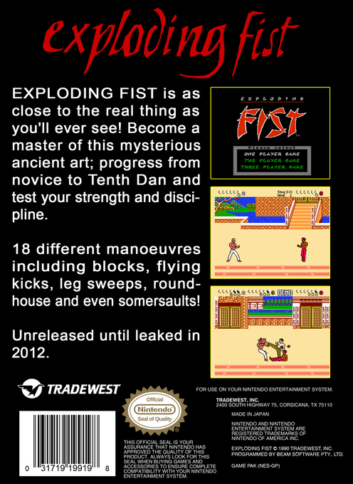 Exploding Fist — box-2D-back (US)