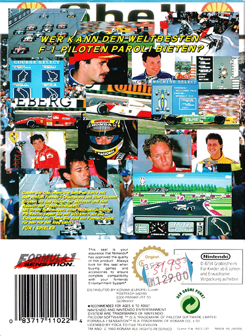 Formula 1 Sensation — box-2D-back (EU)