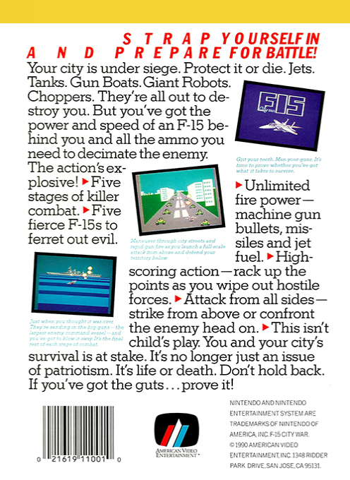 F-15 City Wars — box-2D-back (US)