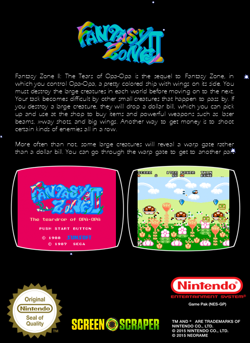 Fantasy Zone 2 — box-2D-back (SS)