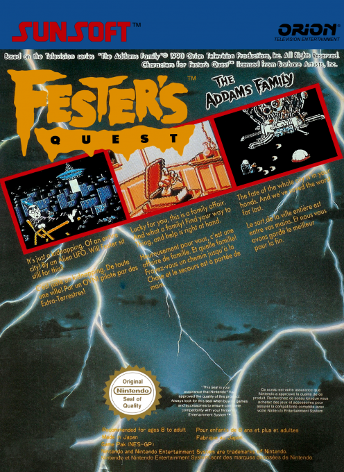 Fester's Quest — box-2D-back (EU)