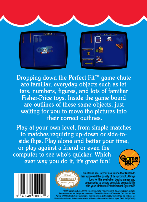 Fisher-price Perfect Fit — box-2D-back (US)