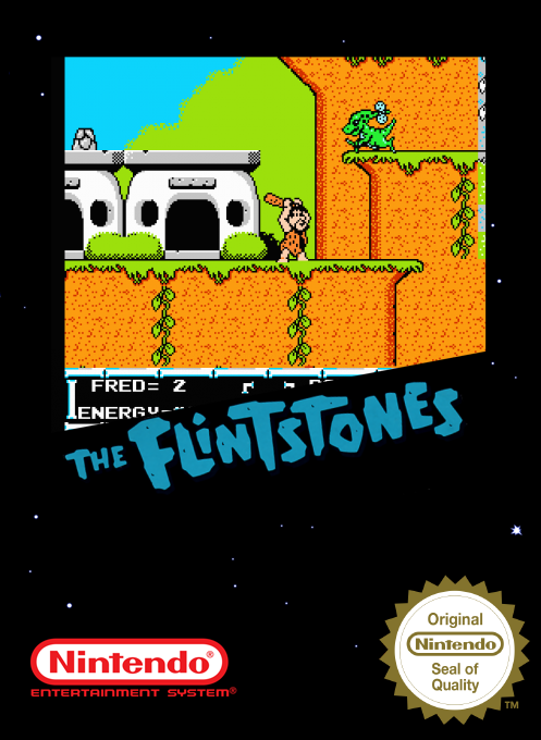 Flintstones - The Rescue Of Dino And Hoppy, The — box-2D (SS)