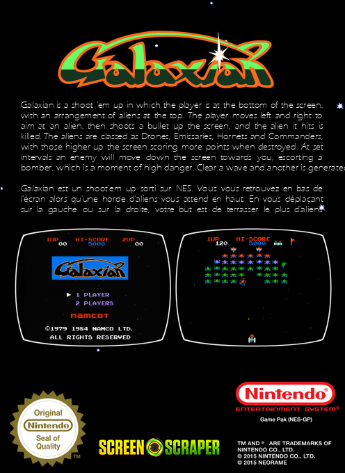 Galaxian — box-2D-back (SS)