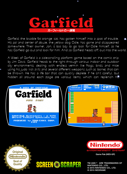 Garfield No Isshkan - A Week Of Garfield — box-2D-back (SS)