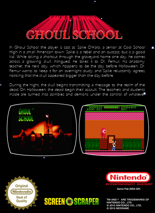 Ghoul School — box-2D-back (SS)