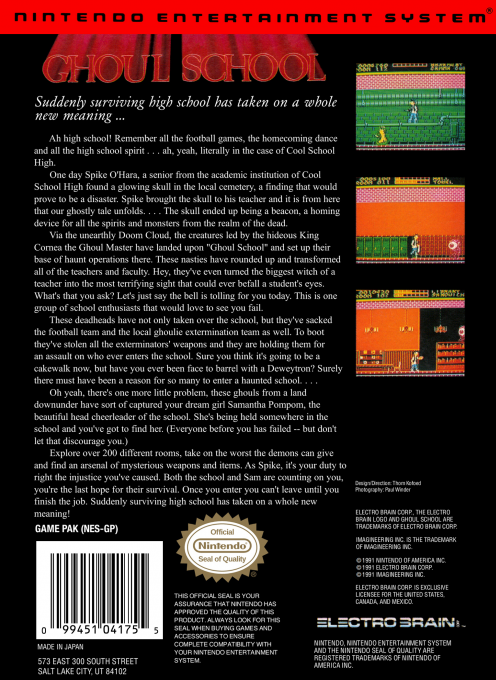 Ghoul School — box-2D-back (US)