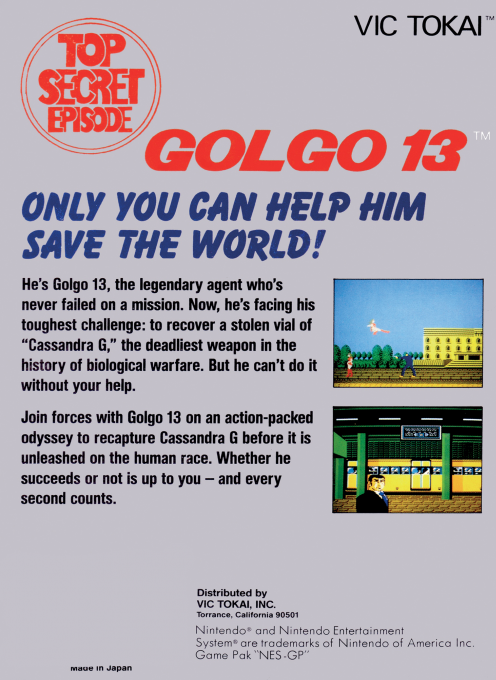 Golgo 13 - Top Secret Episode — box-2D-back (US)