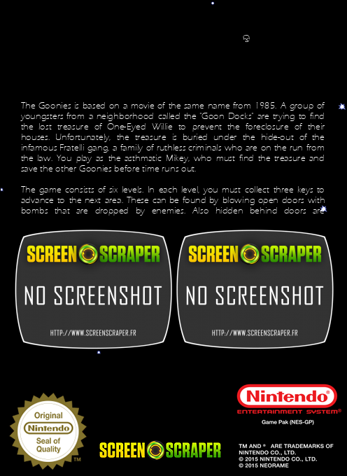 Goonies, The — box-2D-back (SS)