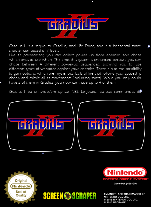 Gradius 2 — box-2D-back (SS)