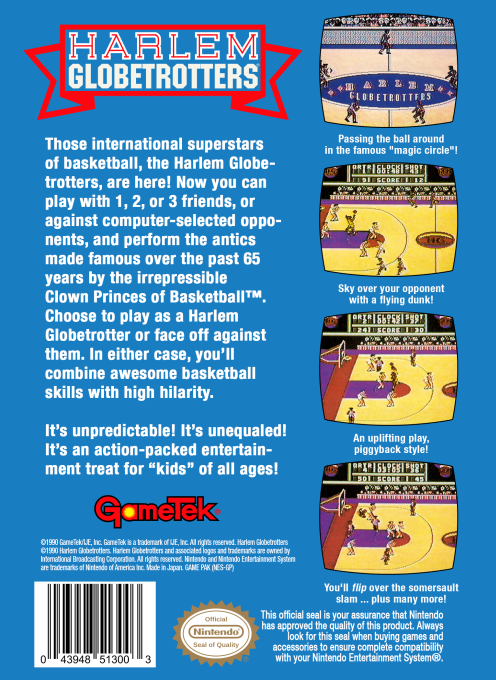 Harlem Globetrotters — box-2D-back (US)