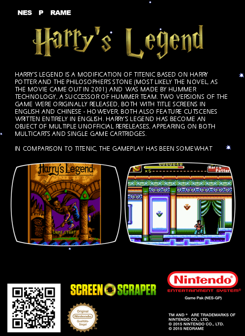 Harry's Legend - Hali Chuanqi — box-2D-back (SS)