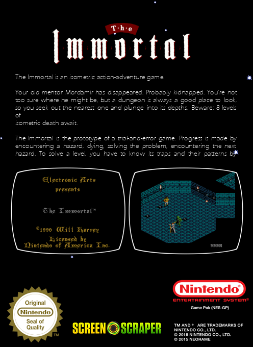 Immortal, The — box-2D-back (SS)