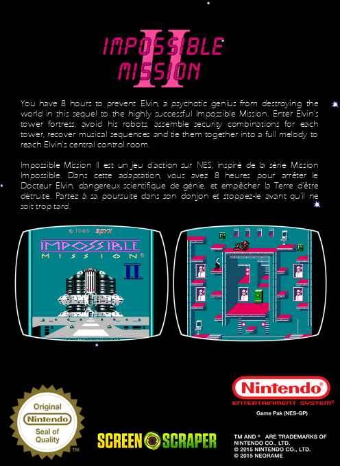Impossible Mission 2 — box-2D-back (SS)
