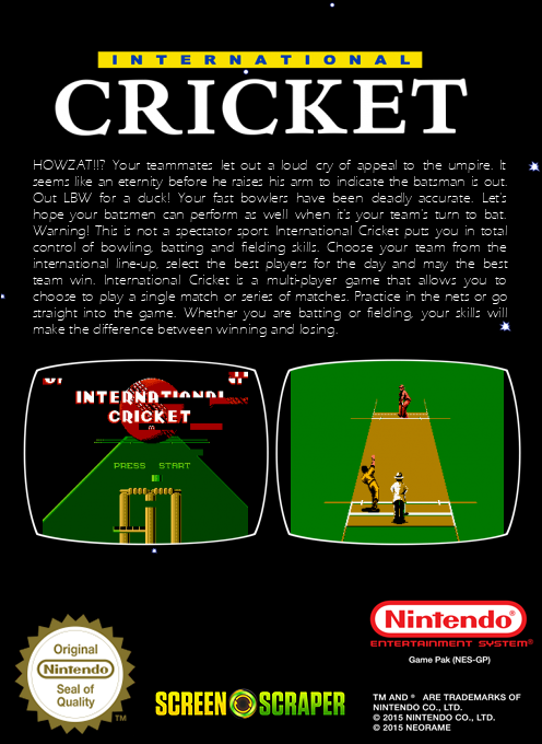 International Cricket — box-2D-back (SS)