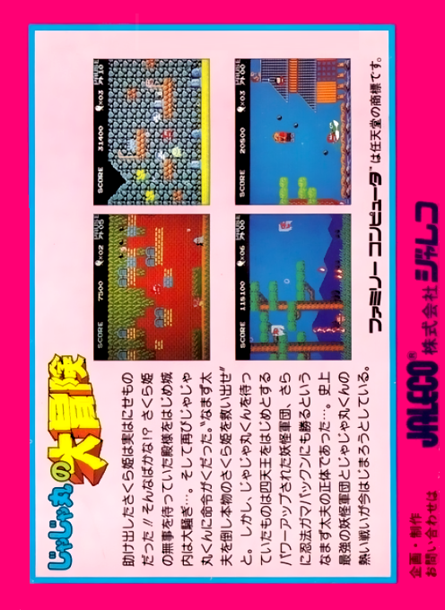Jajamaru No Daibouken — box-2D-back (JP)