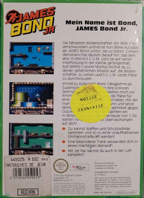 James Bond Jr. — box-2D-back (DE)